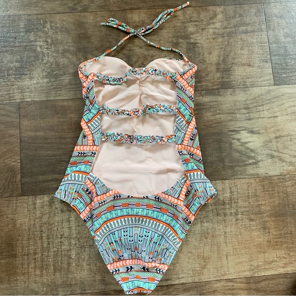 Mara Hoffman tropical tribal one piece removable strap - Picture 2 of 5